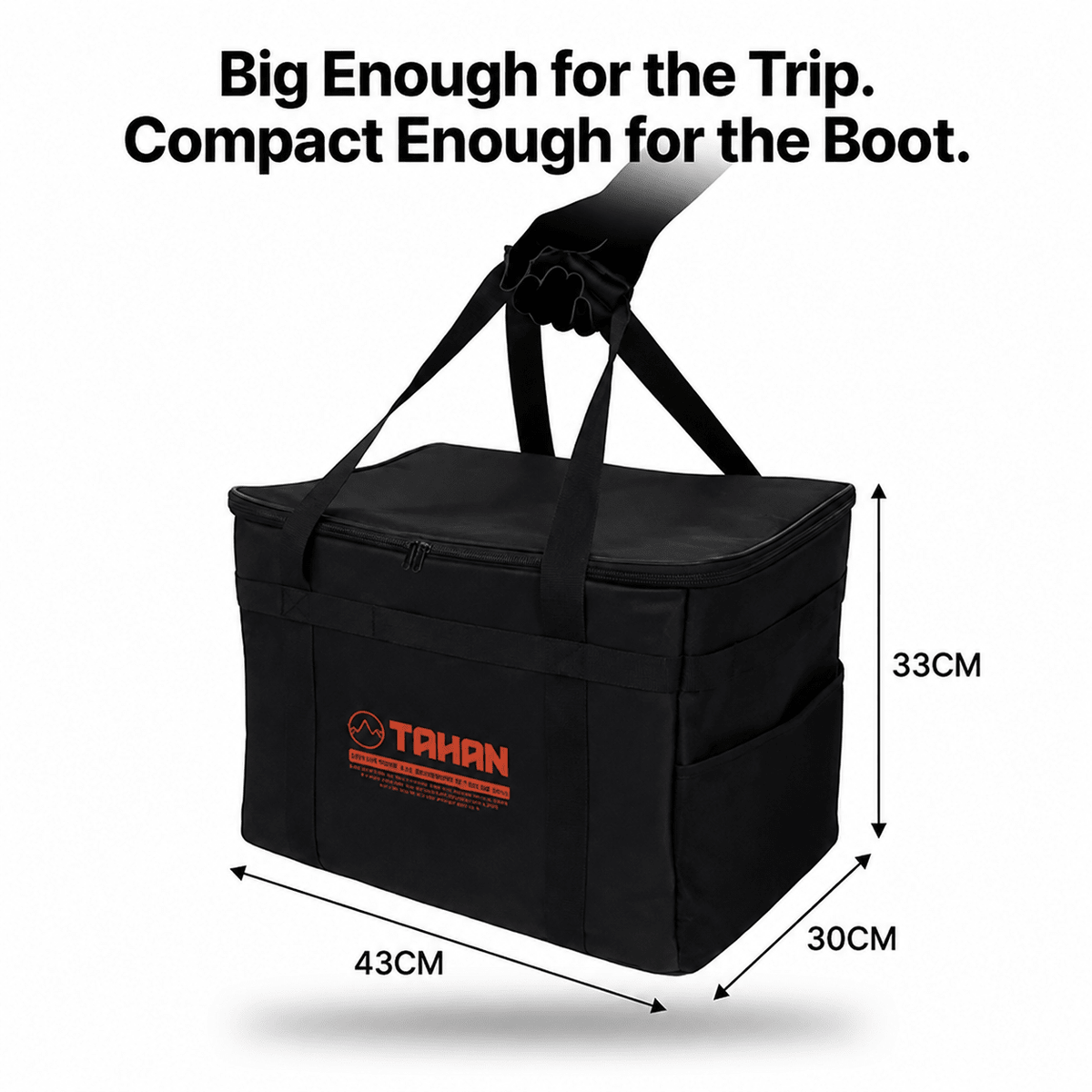 TAHAN Adventurer 42L Foldable Storage Bag - Heavy - Duty Outdoor Organizer - TAHAN Outdoor - ESBTH042BK
