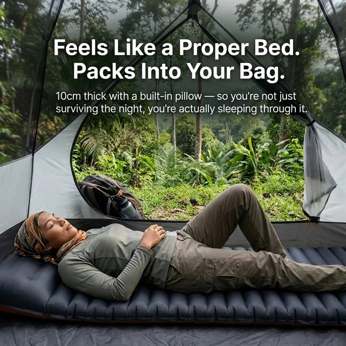 TAHAN Panthera Inflatable Sleeping Pad - TAHAN Outdoor - PADTH010BK