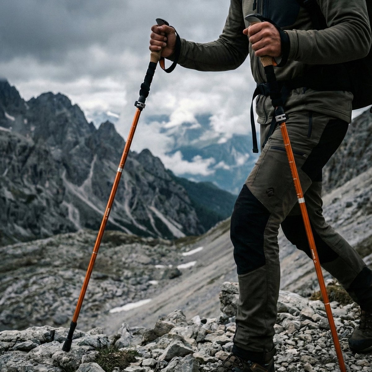 TAHAN 3 - Section Foldable Hiking Stick V2 - 130cm - TAHAN Outdoor - STITH130OR