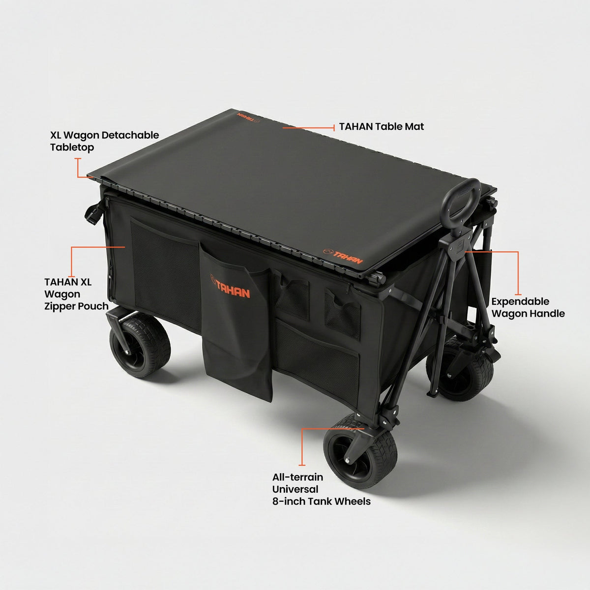 TAHAN AllTerrain XL Wagon – With Tabletop - TAHAN Outdoor - COM-XLWAGON3IN1
