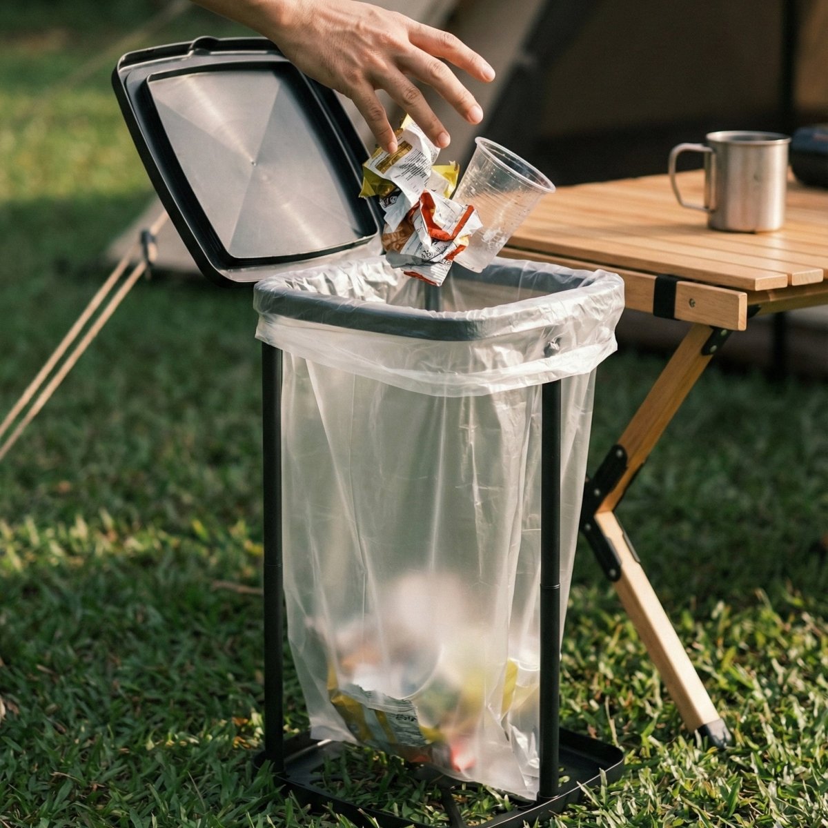 TAHAN Collapsible Garbage Bag Holder - TAHAN Outdoor - GBHTH000BK