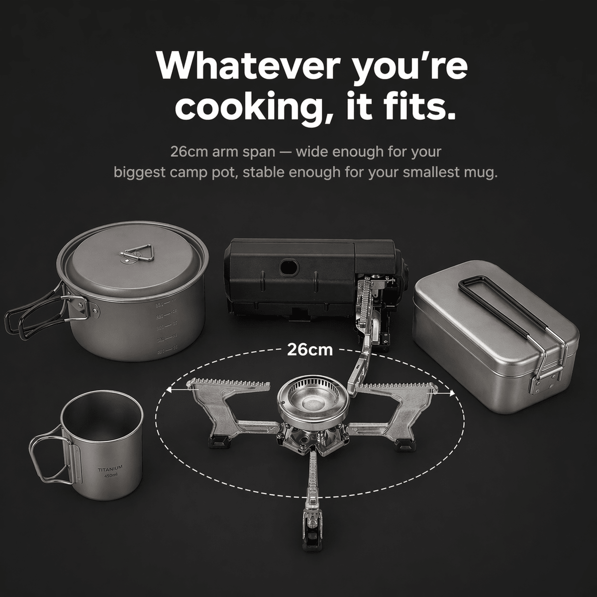 TAHAN EasyFold Camping Stove - TAHAN Outdoor - STOTH025BK