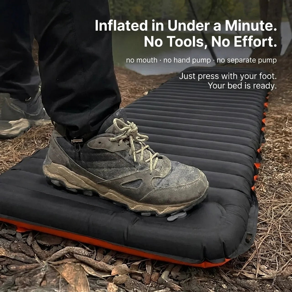 TAHAN Panthera Inflatable Sleeping Pad - TAHAN Outdoor - PADTH010BK